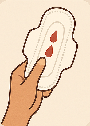 Can I not change a sanitary pad all day if only a little blood is on it?
